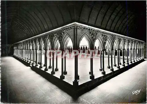 Cartes postales moderne 52 mont saint michel (manche) interieur du cloitre