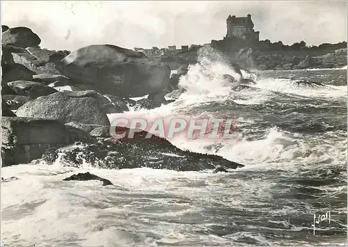 Cartes postales moderne Ploumanach en perros guirec (cotes du nord) les rochers et chateau de castaeres