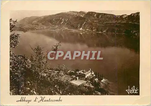Cartes postales moderne Abbaye d hautecombe 0135 lac du bourget vue aerienne