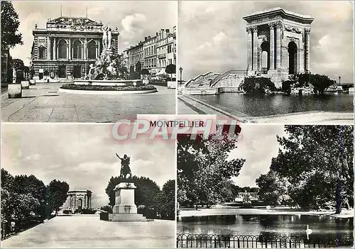 Cartes postales moderne Herault 172 7 montpellier place de la comedie la chateau d eau