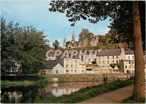 Cartes postales moderne La bretagne 210883 chateaulin (finistere) la chapelle notre dame qui domine la riviere l aulne