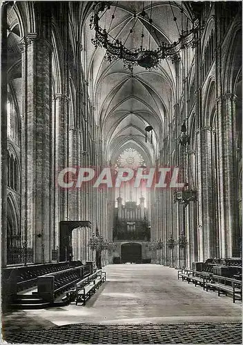 Moderne Karte Cathedrale st etienne de bourges grande nef vue du choeur