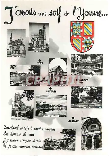 Cartes postales moderne J avais une soif de l yonne Sens Tonnerre Auxerre Avallon