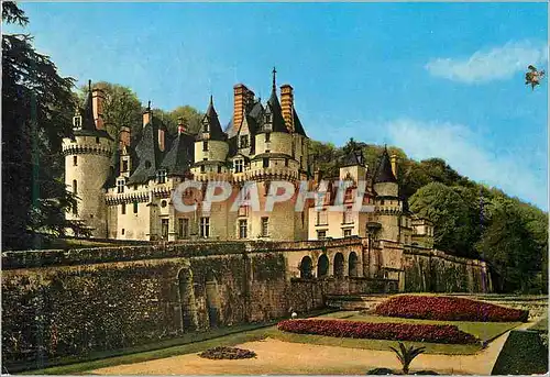 Moderne Karte Chateaux de la loire rigny usse (indre et loire) 21 facade est et jardins