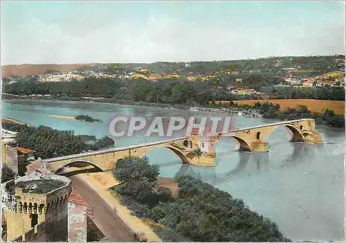 Cartes postales moderne 18 avignon (vaucluse) pont saint benezet (xii siecle) et le rhone
