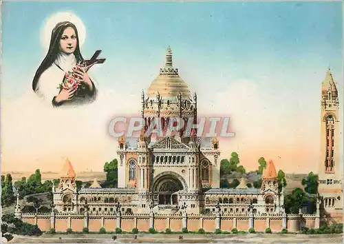Cartes postales moderne La basilique de lisieux vue generale du projet