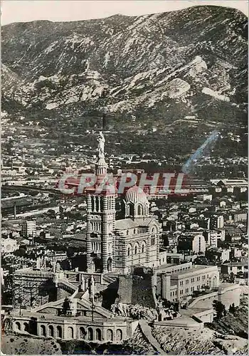 Cartes postales moderne Marseille (b du rh) vue aerienne 52 de la basilique de n d de la garde