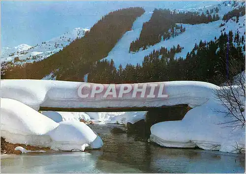 Cartes postales moderne 202 l hiver dans les alpes pont de neige