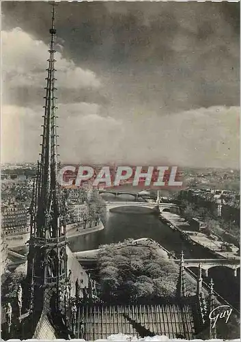 Moderne Karte Paris et ses merveilles 768 la seine en amont de notre dame