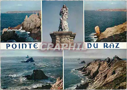 Moderne Karte La bretagne en couleurs pointe du raz (finistere)