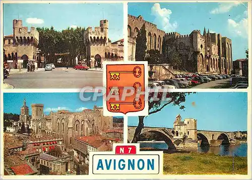 Cartes postales moderne H a 15 avignon (vaucluse) les remparts (xiv s) porte de la republique