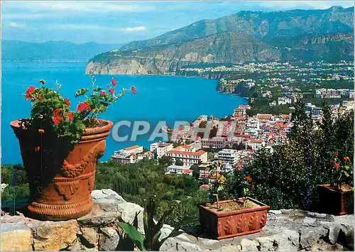 Moderne Karte Sorrento panorama vue generale