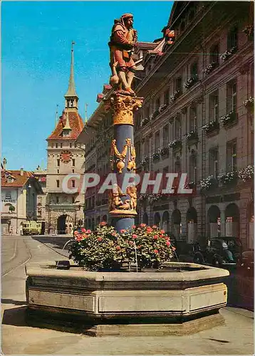 Cartes postales moderne Berne la fontaine du joueur de cornemuse