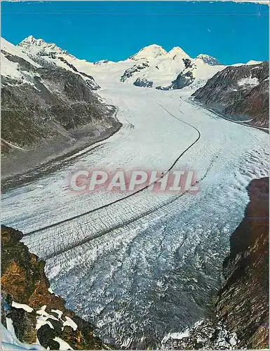 Cartes postales moderne 54 blick vom eggishorn auf den grossen aletschgletscher