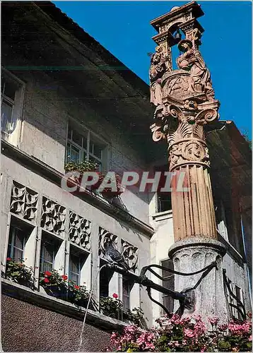 Cartes postales moderne Fribourg fontaine de la samaritaine en vieille ville