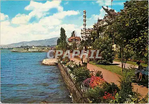Cartes postales moderne Montreux le quai du casino Bateaux