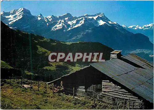 Cartes postales moderne Leysin les dents de morcles