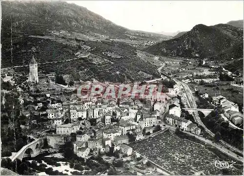 Cartes postales moderne Olargues (herault) 138 53 a vue generale aerienne la tour de l ancien chateau