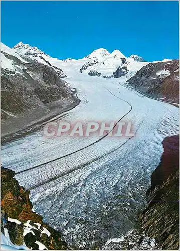 Cartes postales moderne Blick vom Eggishorn auf den Grossen Aletschgletscher