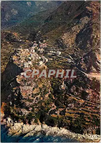 Moderne Karte Charmes et Couleurs de la Corse Nonza Village pittoresque du Cap Corse