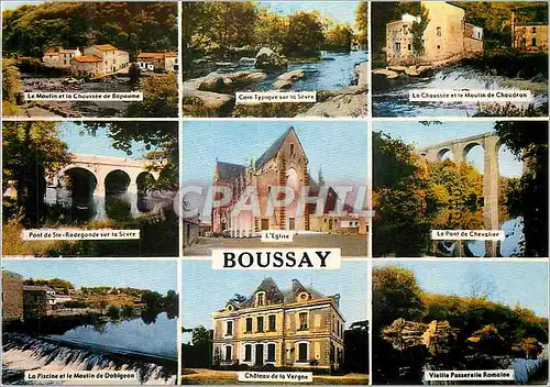 Cartes postales moderne Boussay Loire Atlantique Le moulin et la chaussee de Bapaume Sevre Le pont de Chevalier