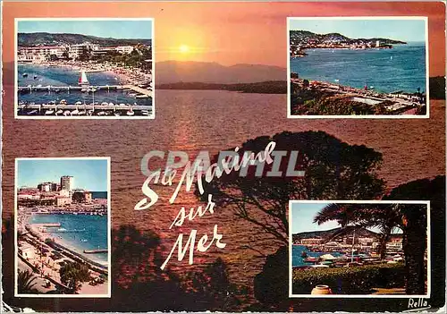 Moderne Karte La Cote d Azur Varoise Sainte Maxime sur Mer Var