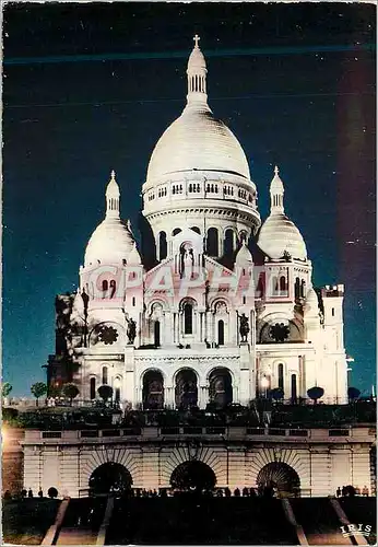 Cartes postales moderne Paris Le Sacre Coeur Illumine