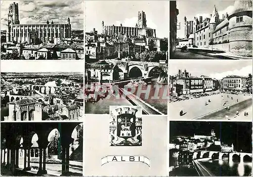 Cartes postales Albi Tarn Ville d Art Basilique Ste Cecile La Basilique xiiis Le Palais archiopiscapal