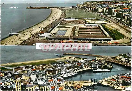 Ansichtskarte AK Dieppe Vues Panoramiques Dieppe S Mme L Esplanade Vue generale Bateaux