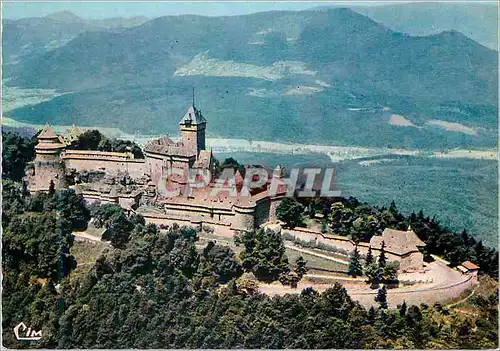 Ansichtskarte AK Haut Koenigsbourg B Rhin Vue aerienne sur le chateau