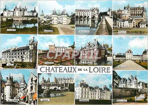 Cartes postales moderne Chateaux de la Loire Les Merveilles du Val de Loire Ses Chateaux