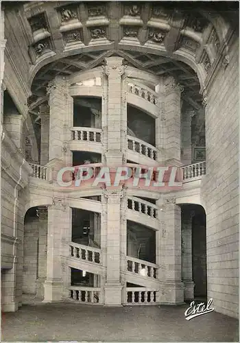 Cartes postales moderne Le Chateau de Chambord Le Grand Escalier double