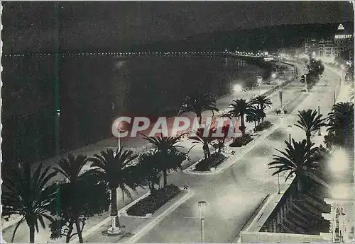 Moderne Karte Nice la nuit La Baie des Anges