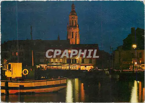 Cartes postales moderne La Cote d Amour Le Croisic Loire Atlantique Feerie nocturne dans le Port Bateau Peche