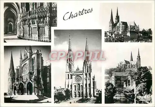 Moderne Karte Chartres E L Facade de la Cathedrale