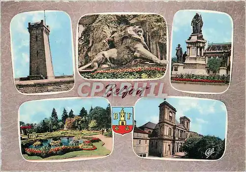Cartes postales moderne Belfort Le Miotte Le Lion par Barthodi Monument des Sieges par Bartholdi Monument des 3 sieges S