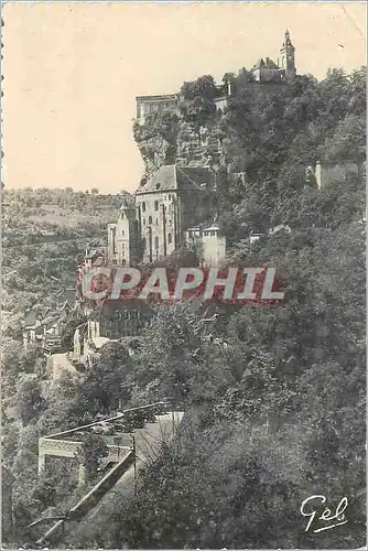 Moderne Karte Roc Amadour en Quercy Vue generale Est