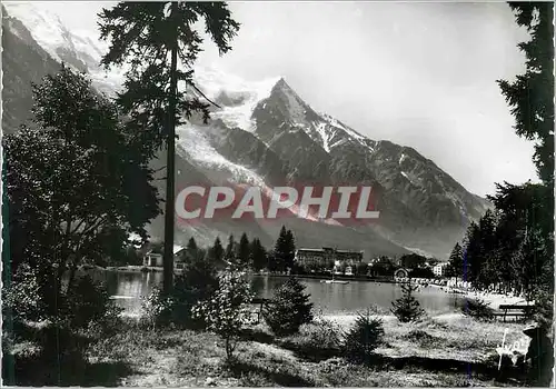 Moderne Karte Chamonix Haute Savoie Le Lac et le Massif du Mont Blanc