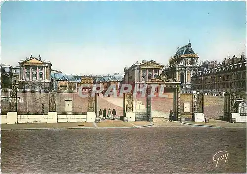 Moderne Karte Versailles et ses Merveilles Le chateau Les grilles la cour des ministres et la facade principal