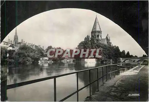 Moderne Karte Metz Moselle le Temple protestant