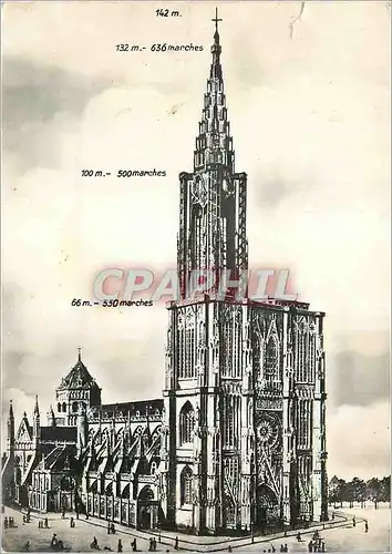 Moderne Karte Strasbourg La Cathedrale