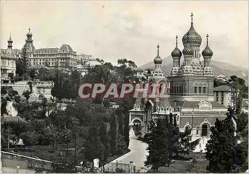 Cartes postales moderne Nice L Eglise Russe et le Lycee du Parc Imperial