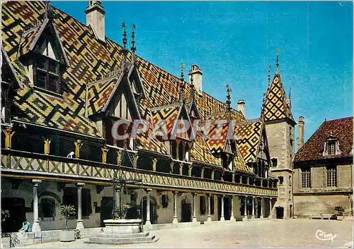 Cartes postales moderne Beaune Cour d Honneur de l Hotel Dieu Merveille d art burgondo flamand fonde par le Chancekier N