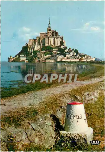 Moderne Karte Le Mont Saint Michel Le Mont a Maree montante