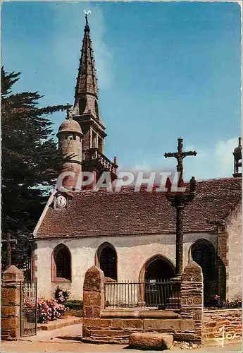 Cartes postales moderne La Bretagne en Couleurs Locquirec Finistere L eglise avec son clocher renaissance a tourelle