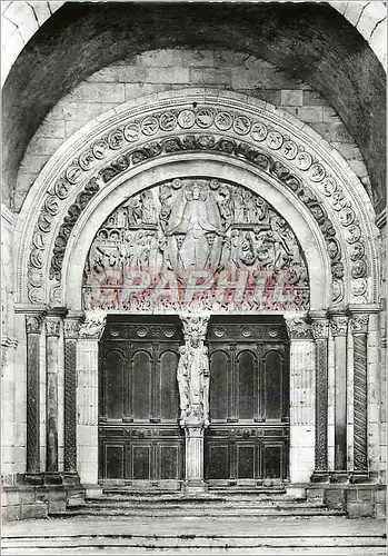 Moderne Karte Cathedrale d Autun Portal