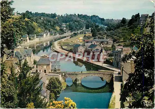 Moderne Karte Dinan Ville Medievale Le Vieux Pont sur la Rance et les Quais
