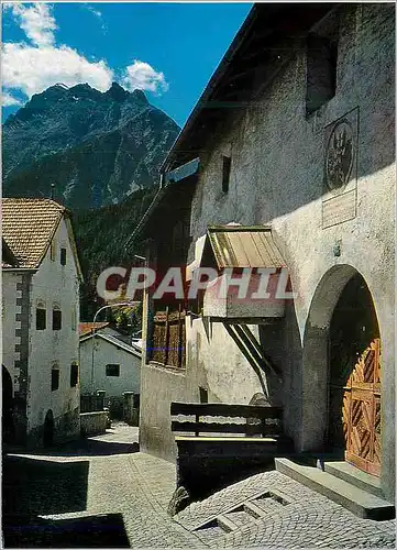 Cartes postales moderne Engadiner Haus mit Backofen