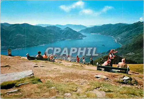 Moderne Karte Lago Maggiore Cardada Cimetta Veduta generale