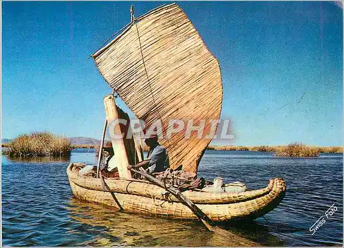 Cartes postales moderne Puno Lago Titicaca Peru Balsa de los Uros en el Lago